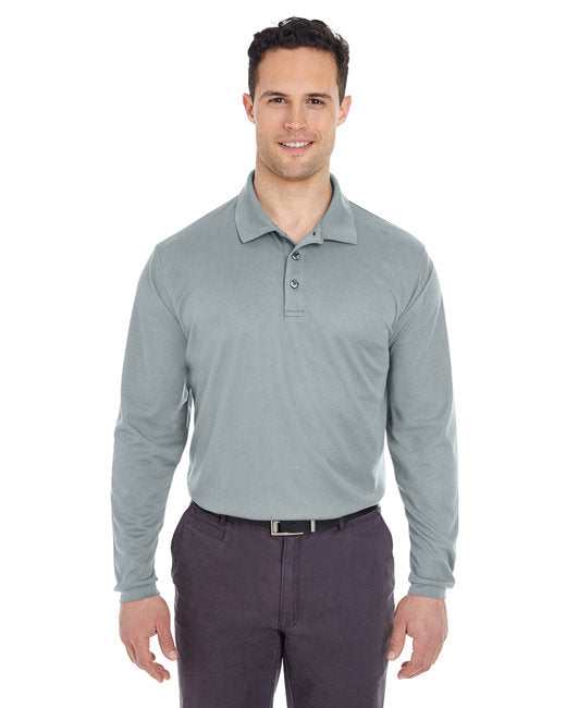 Men's Cool & Dry Long Sleeve Mesh Piqué Polo