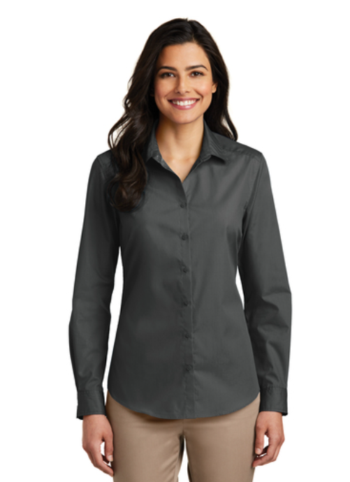 Port Authority® Women's Long Sleeve Carefree Poplin Shirt