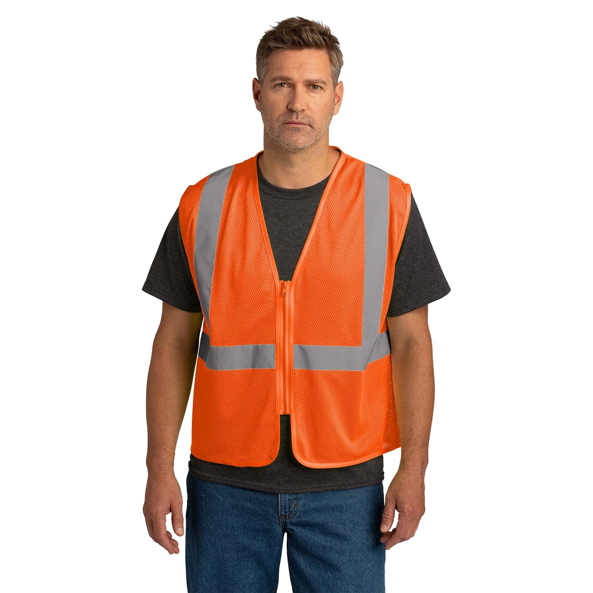 CornerStone® ANSI 107 Class 2 Economy Mesh Zippered Vest