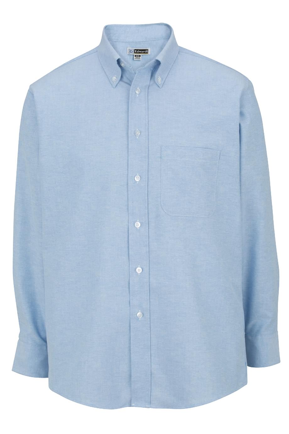 Easy Care Oxford Long Sleeve Mens Shirt (Color: Solid Colors)
