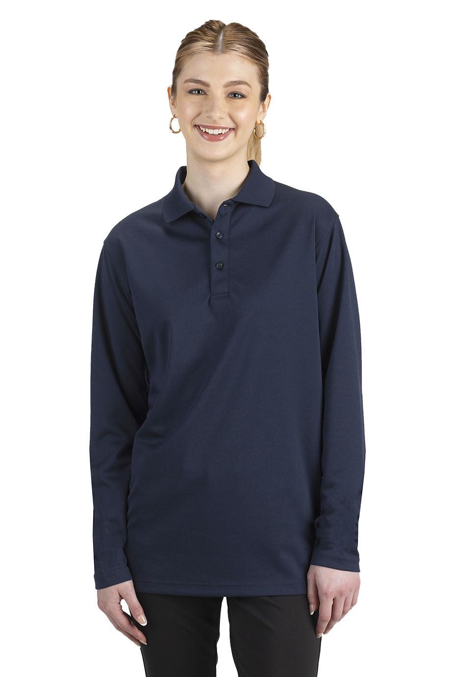 Hi-Performance Mesh Long Sleeve Polo