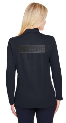 PIN Devon & Jones Women's CrownLux Performance® Plaited Long Sleeve Polo