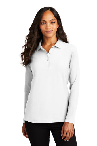Port Authority® Women's Silk Touch™ Long Sleeve Polo