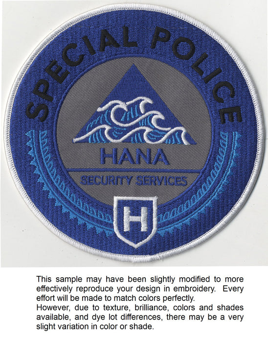 Patch (Special Police Hana Security Services) Round - Blue Black & Grey (PBS)