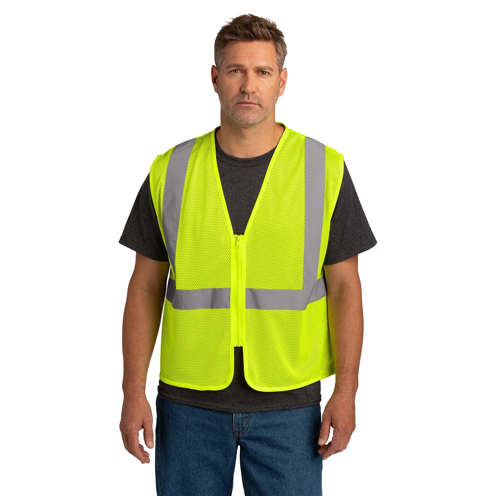 CornerStone® ANSI 107 Class 2 Economy Mesh Zippered Vest