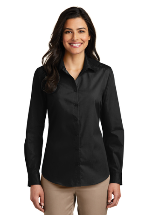 Port Authority® Women's Long Sleeve Carefree Poplin Shirt