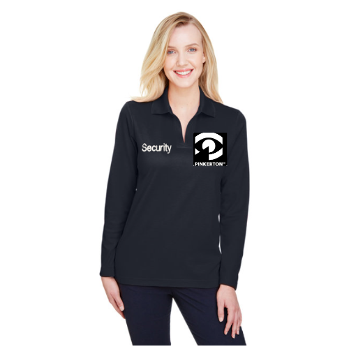 PIN Devon & Jones Women's CrownLux Performance® Plaited Long Sleeve Polo