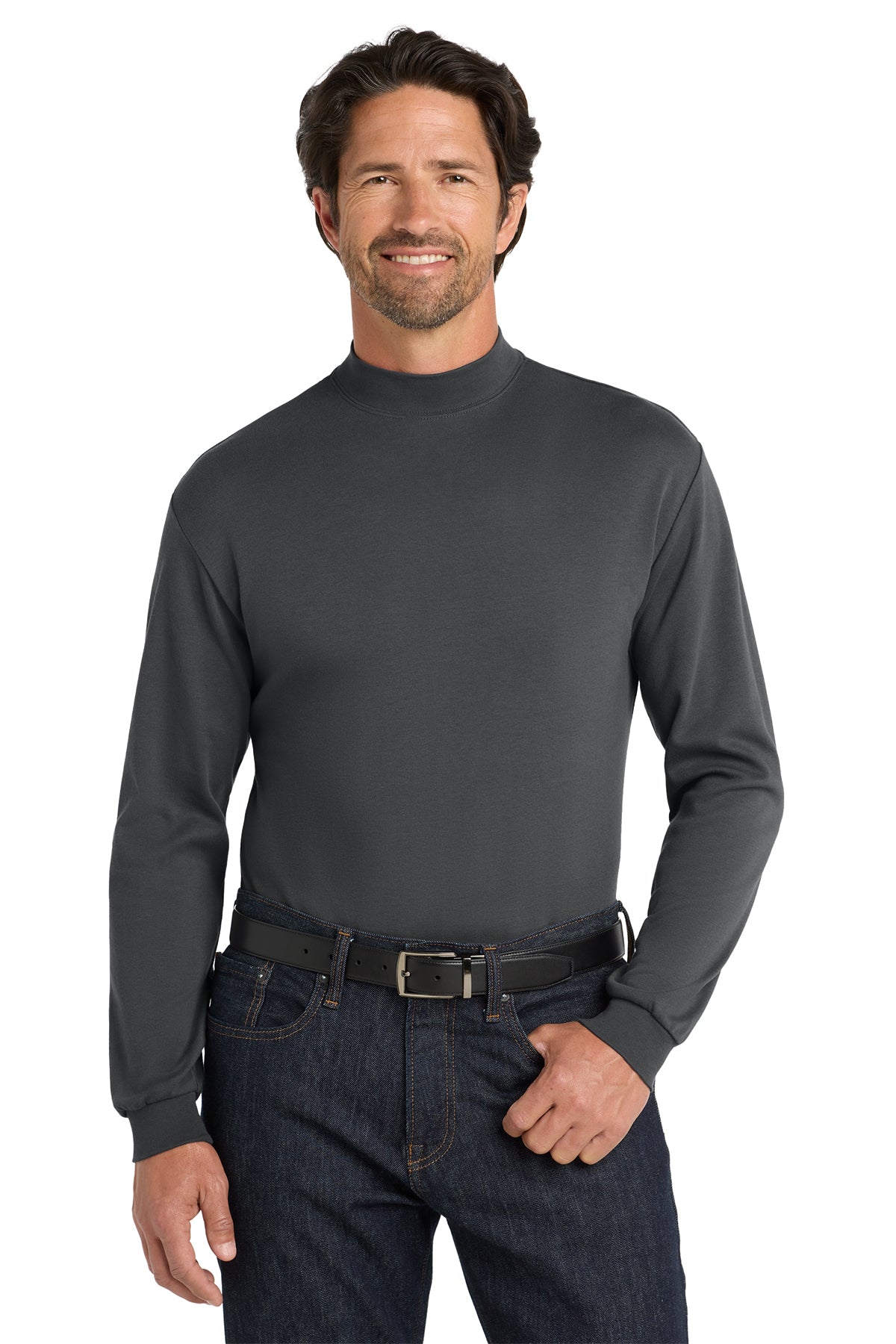 Port Authority® Interlock Knit Mock Turtleneck