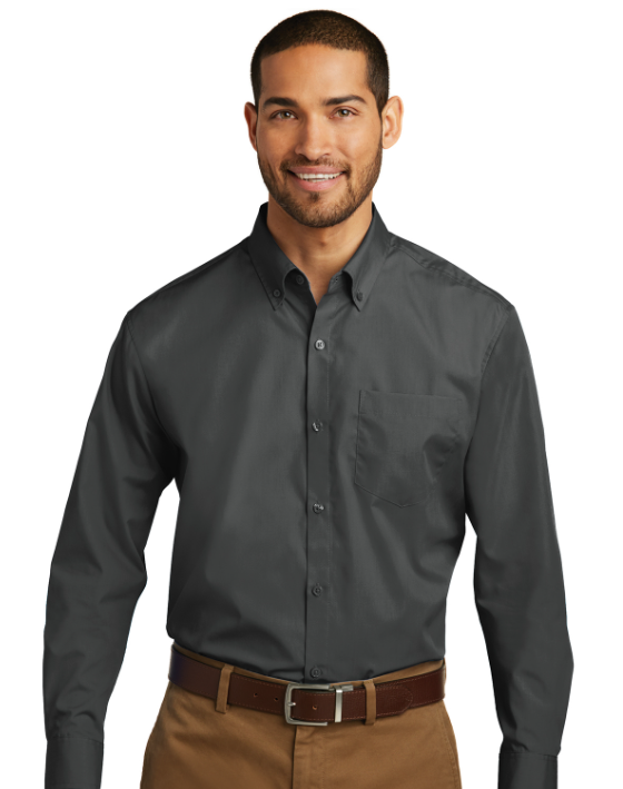 Port Authority® Long Sleeve Carefree Poplin Shirt