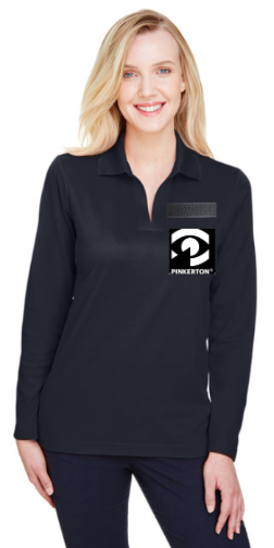 PIN Devon & Jones Women's CrownLux Performance® Plaited Long Sleeve Polo