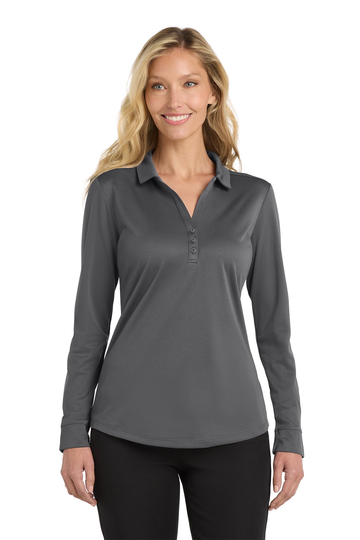 Port Authority® Women's Silk Touch™ Performance Long Sleeve Polo