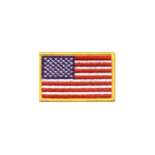 Patch (U.S. Flag) Gold Border 3 1/4" x 4 13/16"
