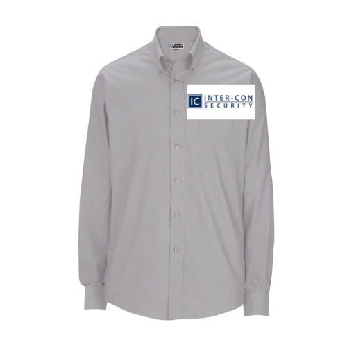 ICS Pinpoint Oxford Long Sleeve Mens Shirt