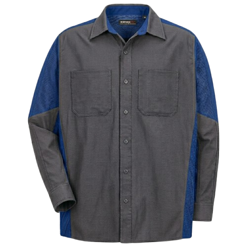 Men's Long Sleeve Two-Tone Crew Shirt