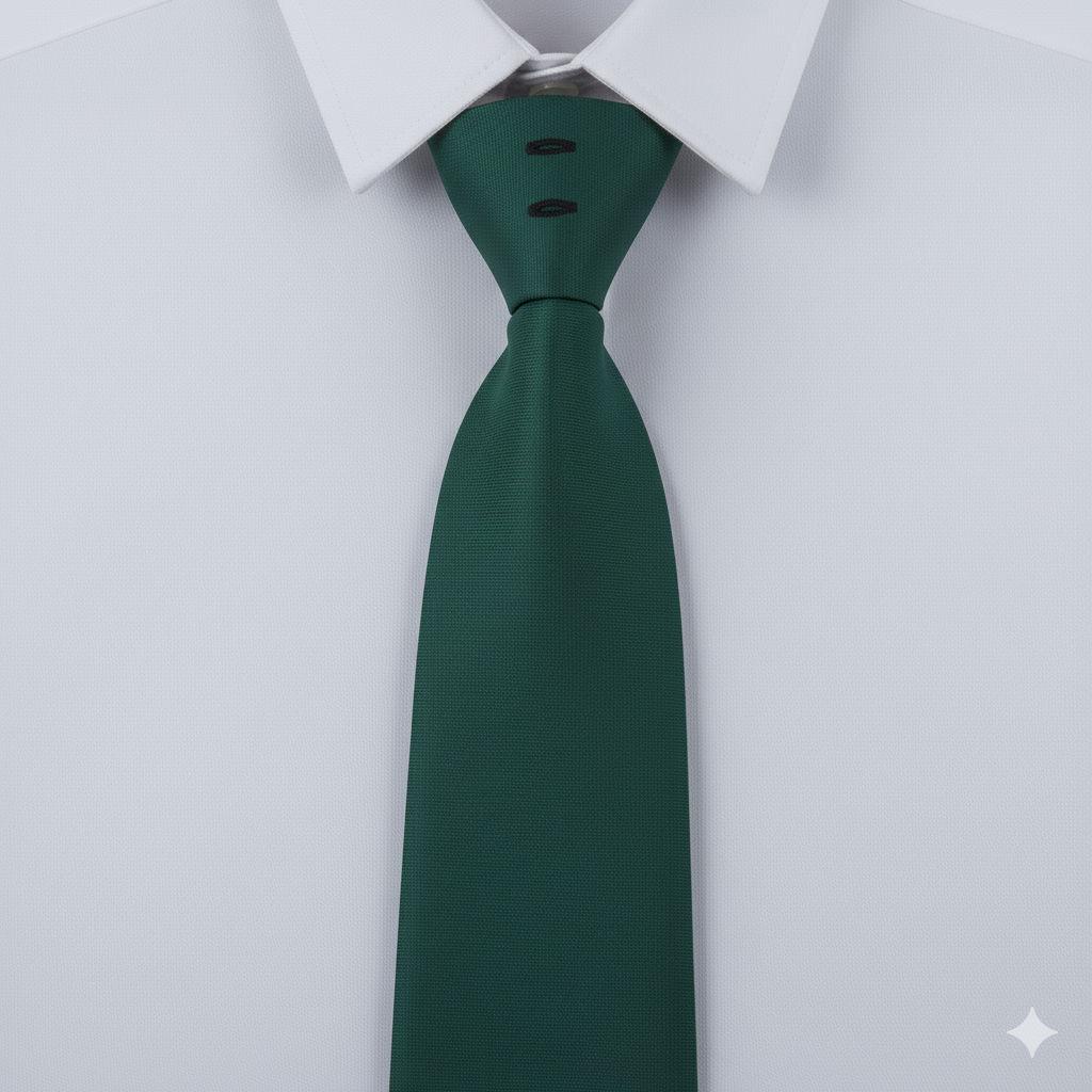 Polyester Clip-On Necktie with Buttonholes