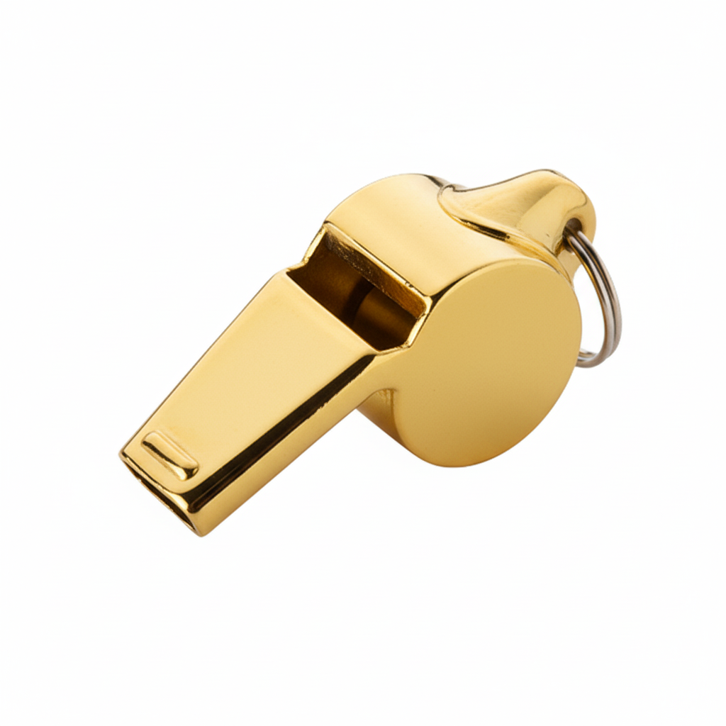 Nickel Plated Brass Whistle