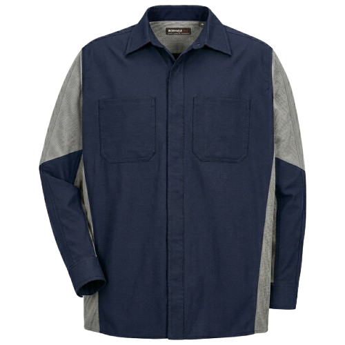 Men's Long Sleeve Two-Tone Crew Shirt