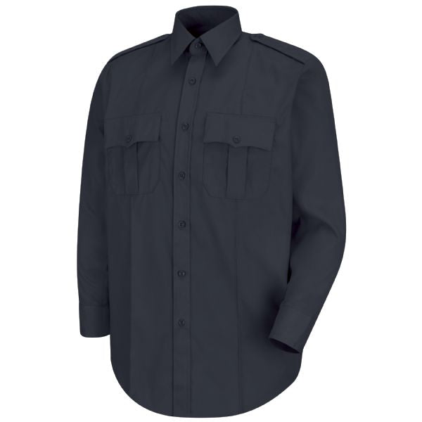 Men's New Dimension® Poplin Uniform Long Sleeve Shirt