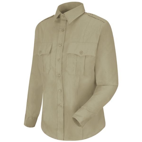 Men's New Dimension® Poplin Uniform Long Sleeve Shirt