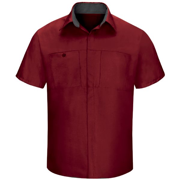 Men's Short Sleeve Performance Plus Shop Shirt With Oilblok Technology