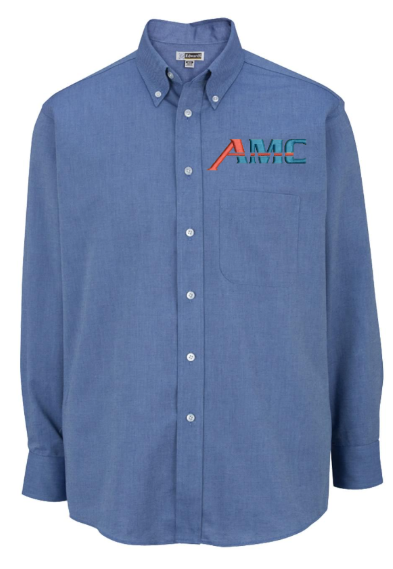 AMC Easy Care Oxford Long Sleeve Mens Shirt