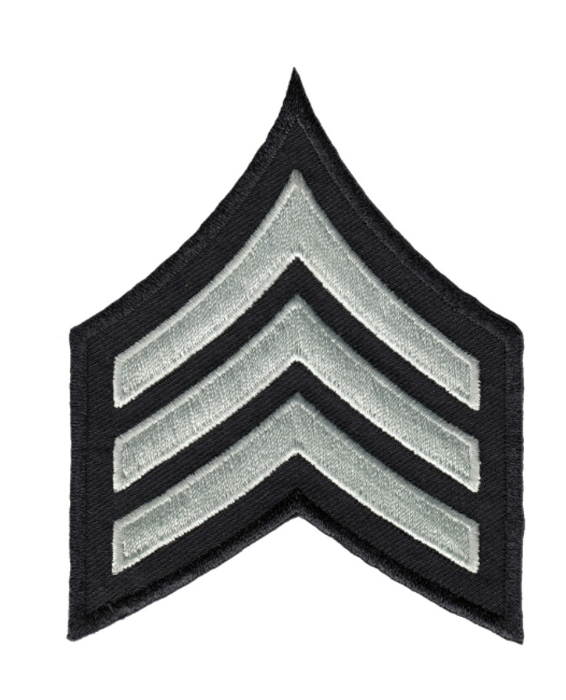 LAPD Chevron Pair - SilverGrey/Black, 3-1/8"W (Both Sleeves)