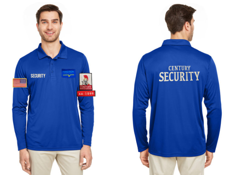 CPS Men's Zone Performance Long Sleeve Polo