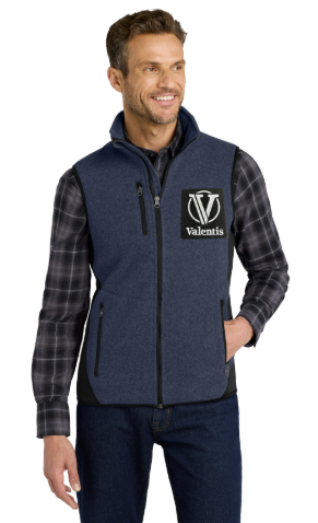 VLTS Port Authority® R-Tek® Pro Fleece Full-Zip Vest - NEW (White Embroidery)
