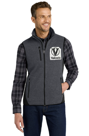 VLTS Port Authority® R-Tek® Pro Fleece Full-Zip Vest - NEW (Black Embroidery)