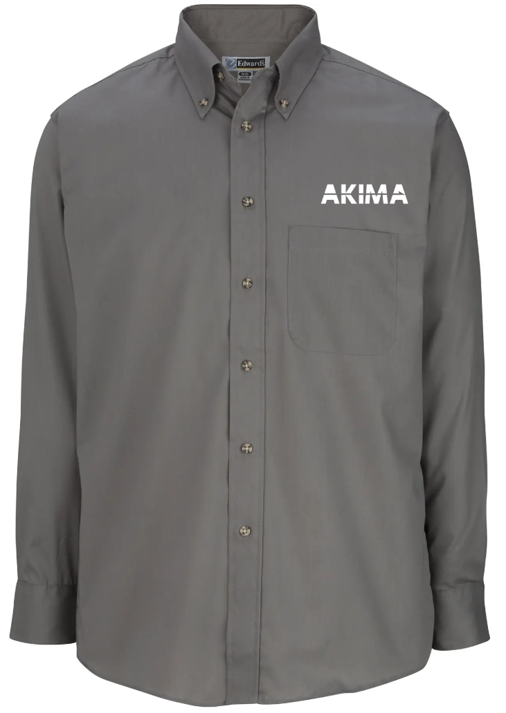 AKI Easy Care Poplin Long Sleeve Mens Shirt