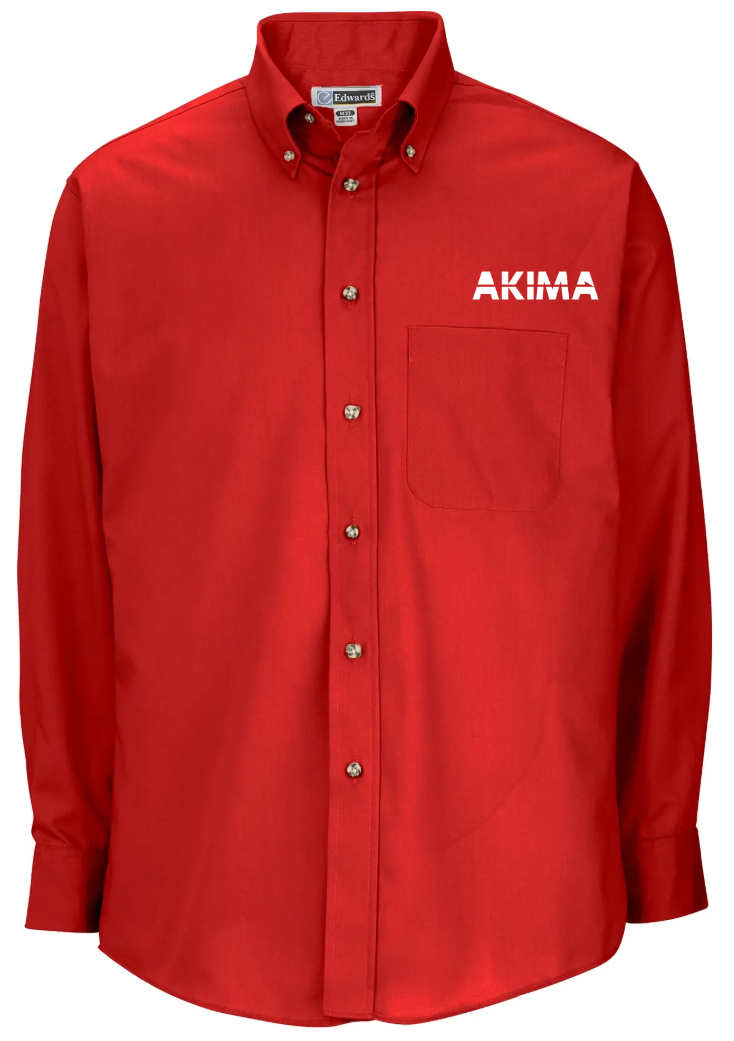 AKI Easy Care Poplin Long Sleeve Mens Shirt