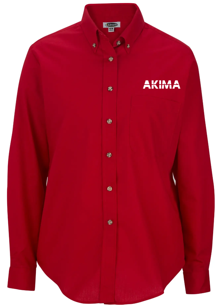 AKI Easy Care Poplin Long-Sleeve Ladies Shirt