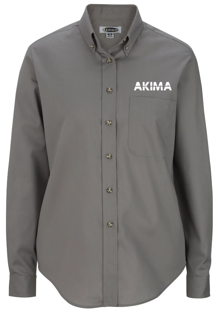 AKI Easy Care Poplin Long-Sleeve Ladies Shirt