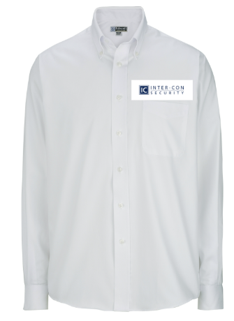 ICS Pinpoint Oxford Long Sleeve Mens Shirt