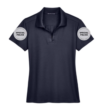 PIN Devon & Jones Women's CrownLux Performance® Plaited Polo (Special Police on Both Sleeves)