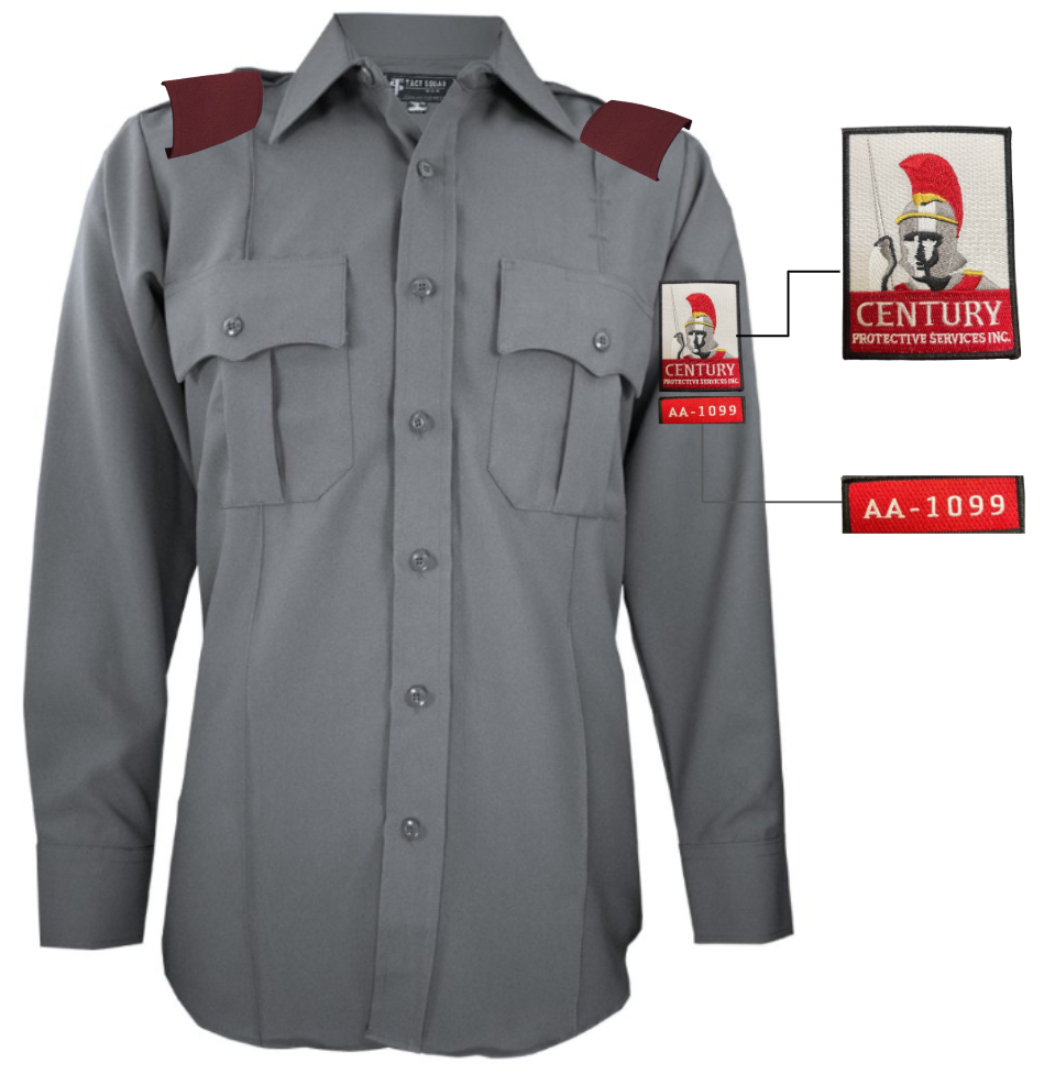 CPS Men’s Polyester Long Sleeve Uniform Shirt