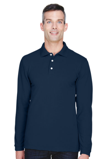 Men's Easy Blend Long-Sleeve Polo
