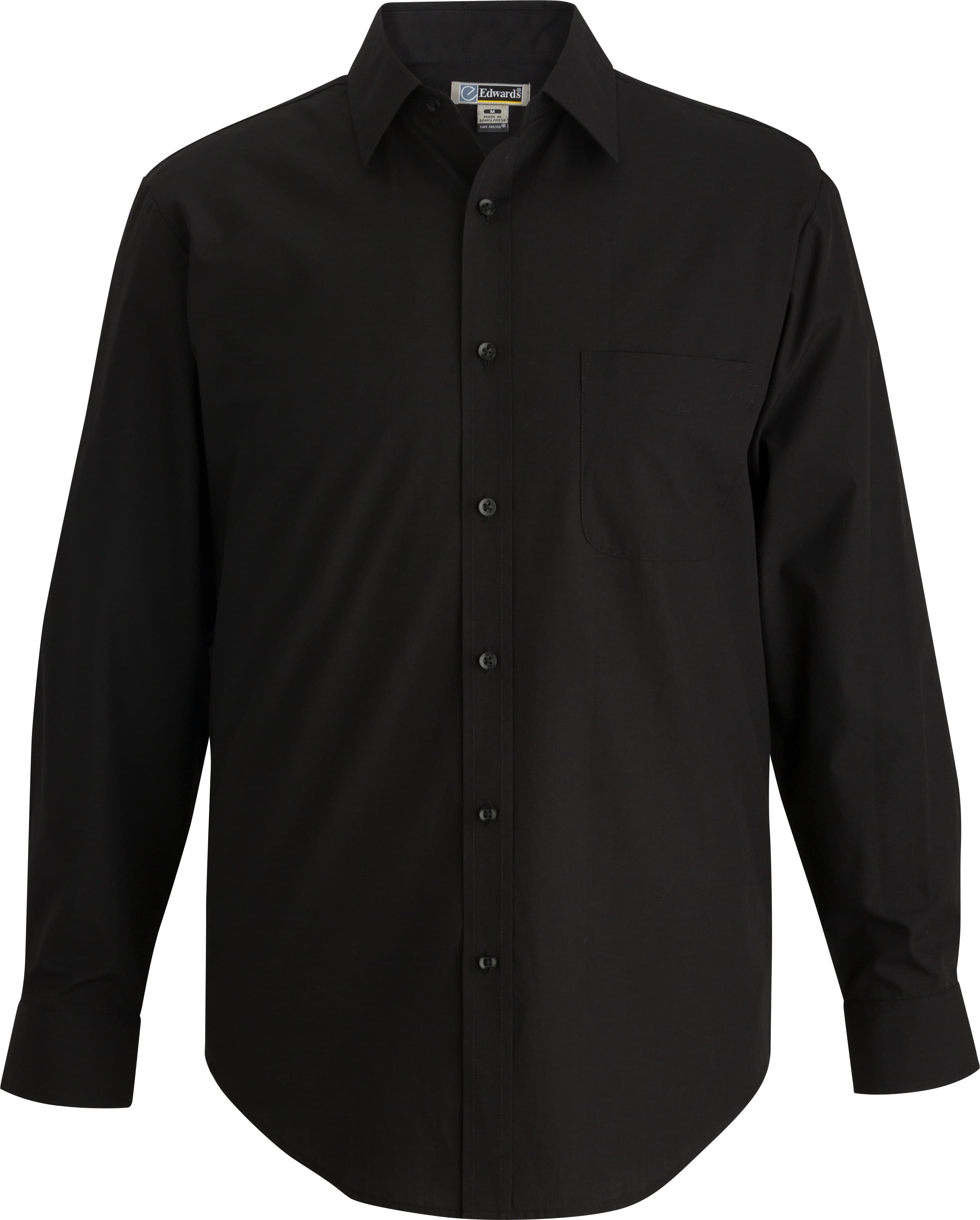 BOS Essential Broadcloth Long Sleeve Mens Shirt