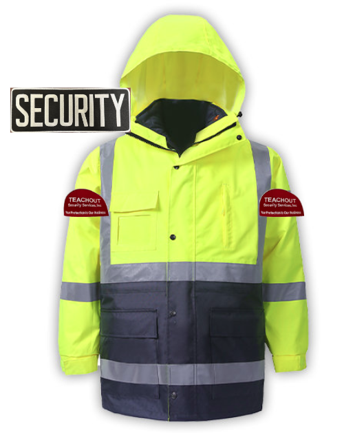 TEO High Visibility Parka and Body Warmer, Class 3, Lime, 300 Denier
