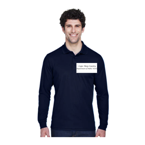 CM Core365 Men's Pinnacle Performance Long Sleeve Piqué Polo