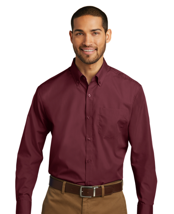 Port Authority® Long Sleeve Carefree Poplin Shirt