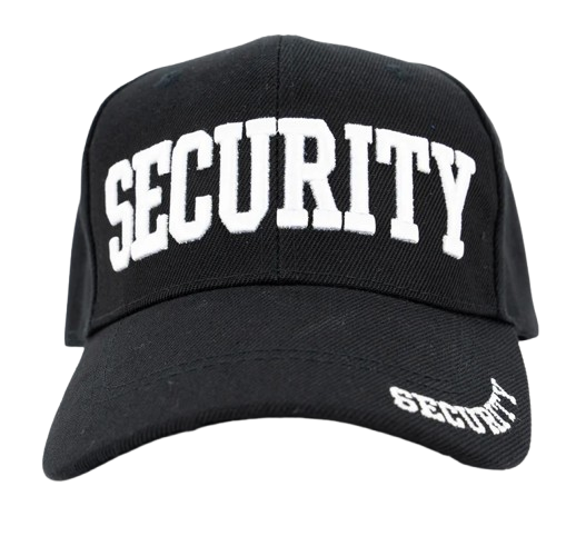 Black and Navy Caps with ID on Front, Rim, and Back