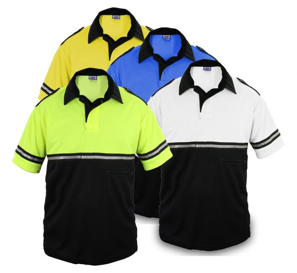 Two Tone Bike Patrol Shirt With Zipper Pocket - Short Sleeve