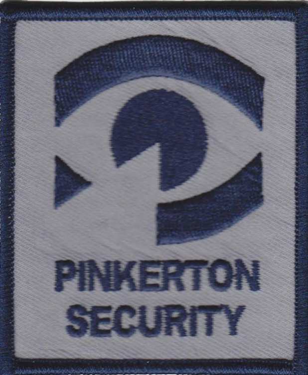 VELCRO ATTACHMENT PATCHES PINKERTON SECURITY