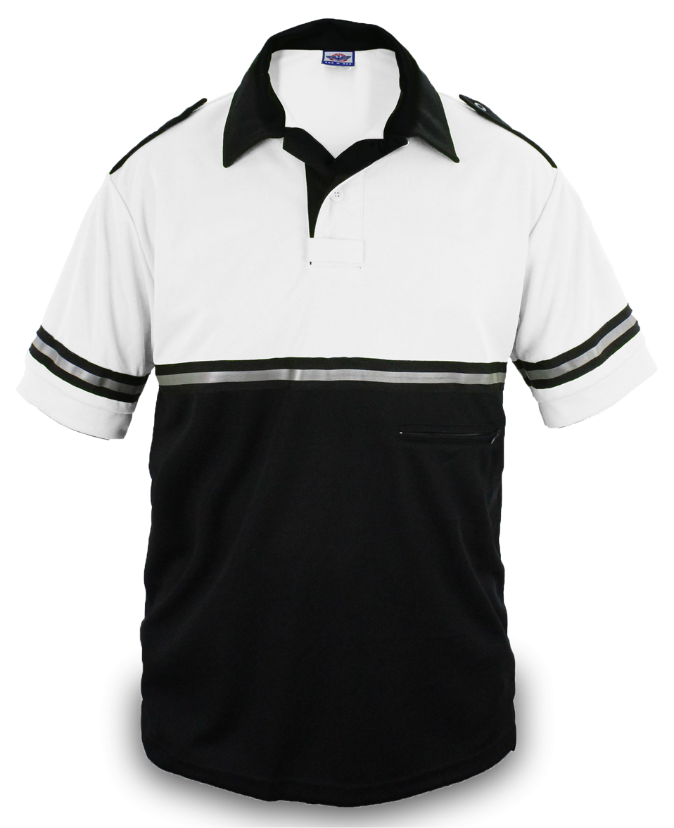 Two Tone Bike Patrol Shirt With Zipper Pocket - Short Sleeve