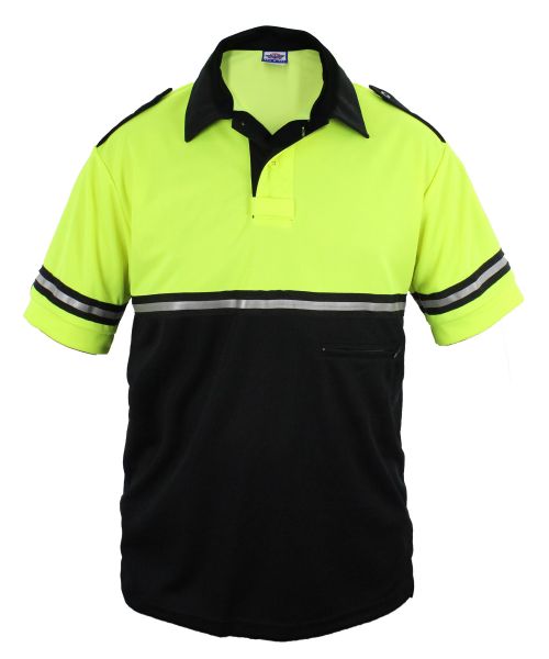 Two Tone Bike Patrol Shirt With Zipper Pocket - Short Sleeve