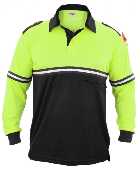 Two Tone Bike Patrol Shirt With Zipper Pocket Long Sleeve
