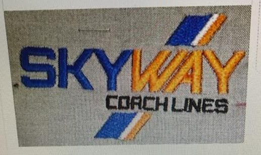 Embroidery (Skyway Coach Lines) Left Chest, No Grey Border