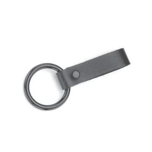 Baton Holder, Plain Black, Black Ring