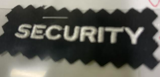 Embroidery - (SECURITY) in White for Cap